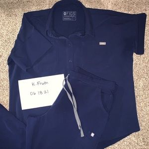 Figs Navy Scrub Set